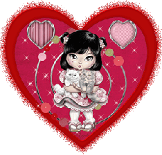 Gif animé coeur fille
